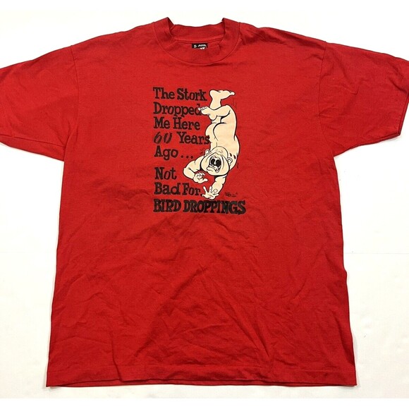 Vintage 90s Funny 60th Birthday Tee T-shirt Made in USA Single Stitch Size XL - Picture 1 of 5